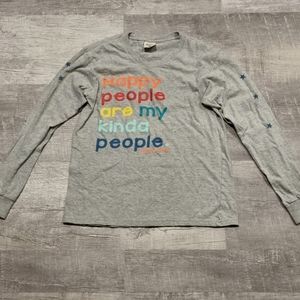 Gray Long Sleeve Graphic Tee